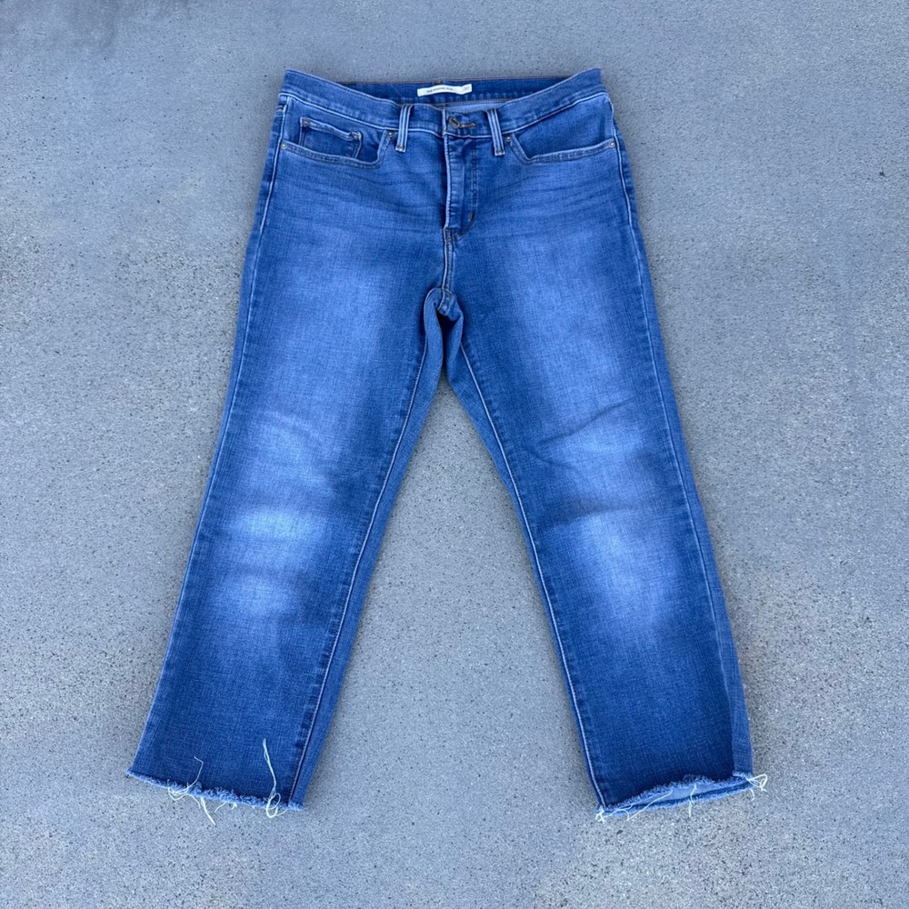 Levi's 312 Shaping Slim Jeans Women 30 Medium Wash Stretch Denim Blue